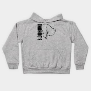 Bloodhound profile dog lover gift Kids Hoodie